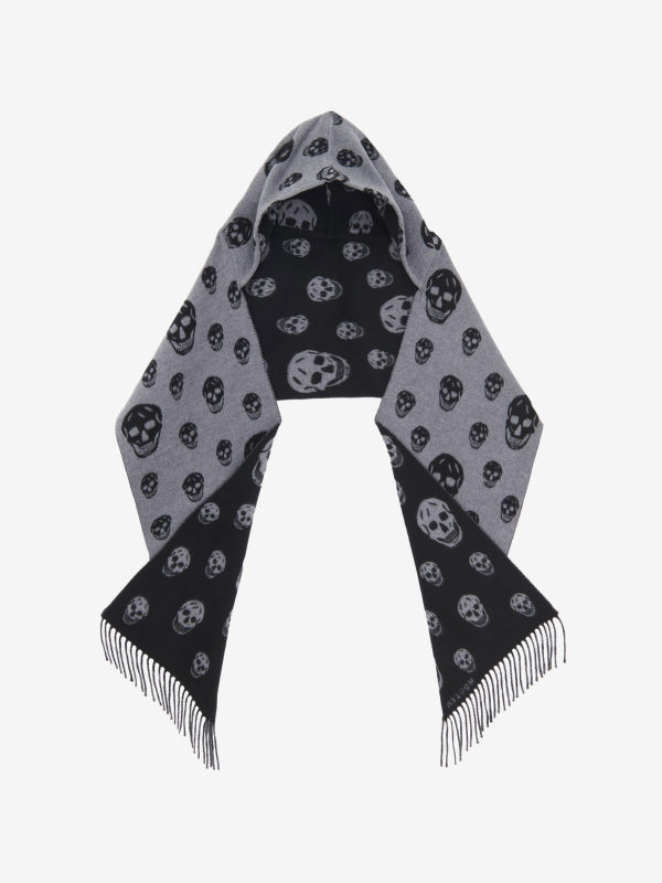 ALEXANDER MCQUEEN - Reversible Hood Skull Scarf - Item 8476413890Q1260